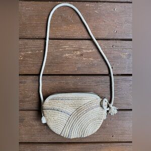 Vintage Barbara Bolan Too Woven Straw Crossbody Bag Made in Italy
